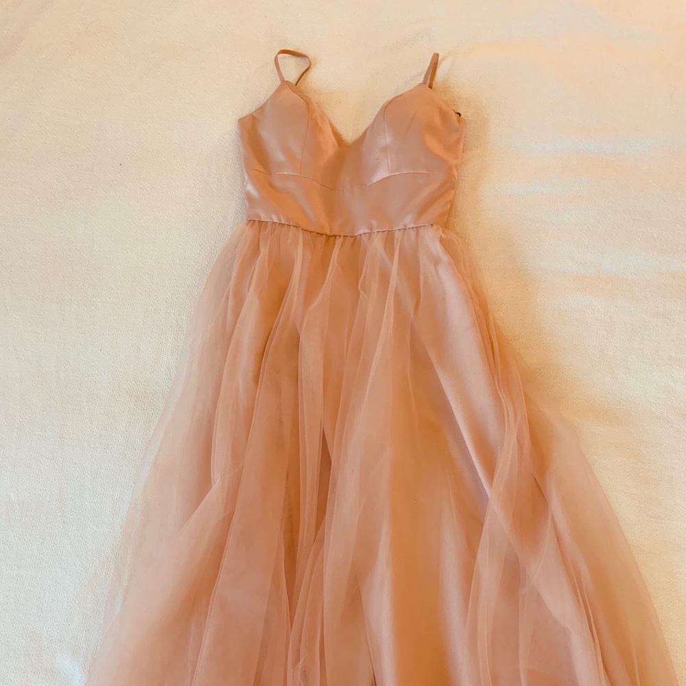 Blush Tea Length Dress